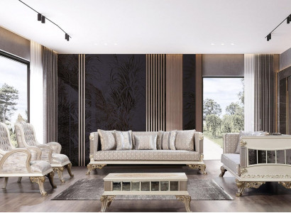 Luxury Sofa Chesterfield Set Sofa set 3+3+1+1 Seater Classic Group 4-piece.